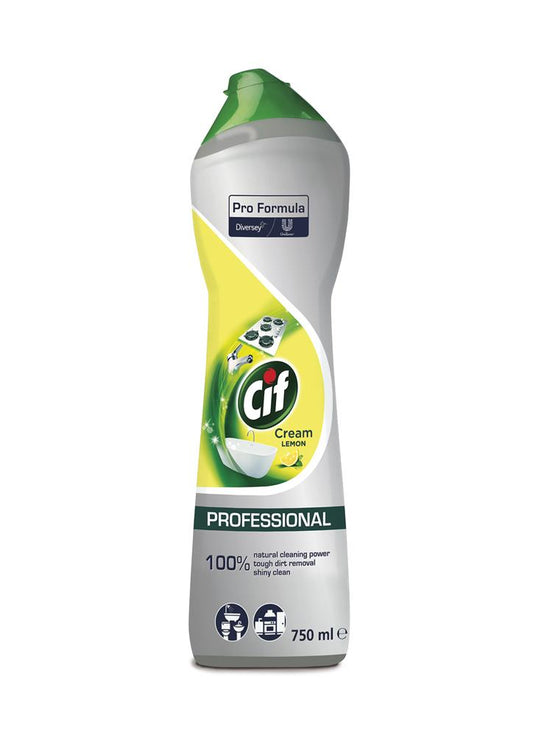 Cif Professional Cream Lemon 0.75L - Crémereiniger, reinigt kraftvoll ohne zu kratzen, mit Zitrusduft