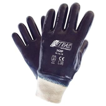 NITRAS Premium-Nitrilhandschuhe, Baumwoll-Jersey, weiß 3420P