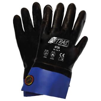 NITRAS TAEKI Schnittschutzhandschuhe, schwarz, zweilagiger Liner 6726