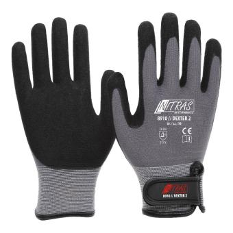 NITRAS DEXTER 2, Mechanikerhandschuhe, Spezial-Stretch-Gewebe, grau 8910 // DEXTER 2