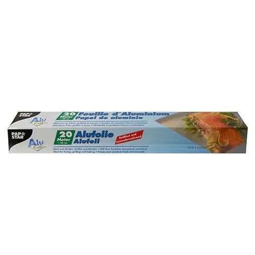 Alufolie 20 m x 30 cm in Faltschachtel Papstar
