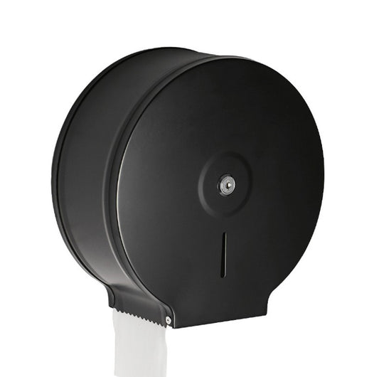 Toilettenpapierspender Spender Mini Jumbo  Edelstahl schwarz mit Schlüssel