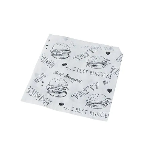 Burger-Tüten 13 x 13 cm weiss 1000Stk Bürger