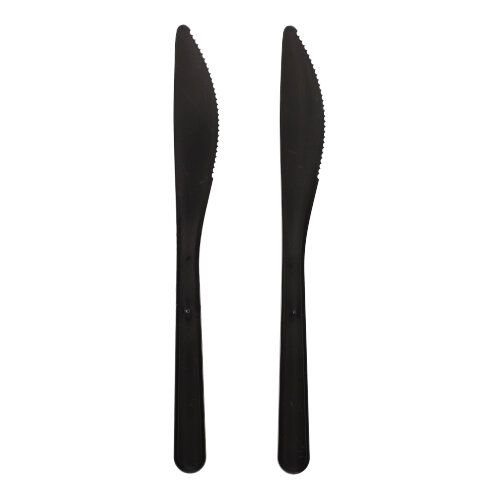 Messer (Mehrweg), Bio-PP, 18,5 cm, schwarz, extra stabil 50stk