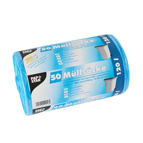 Müllsäcke, 120 l, blau, H 110 x B 70 cm 50Stk
