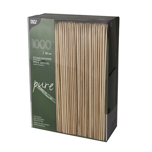Schaschlikspieße, Bambus "pure" Ø 3 mm · 20 cm 1000Stk