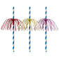 Papierstrohhalme Ø 6 mm · 20 cm blau "Fireworks"50Stk