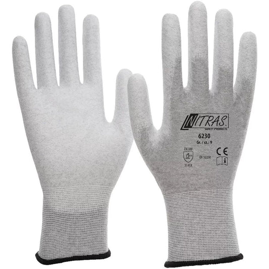 Antistatikhandschuhe, grau - NITRAS - 6230