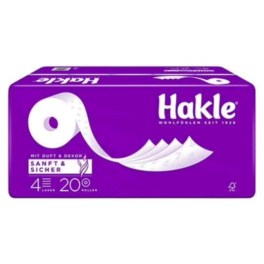 Hakle Toilettenpapier Ultra Soft 4 lagig 20 Rollen super weich Klopapier