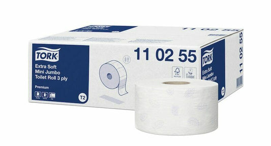 12 Rol.Tork Mini Jumbo Toilettenpapier Klopapier Premium 3-lagig T2 Topa 110255
