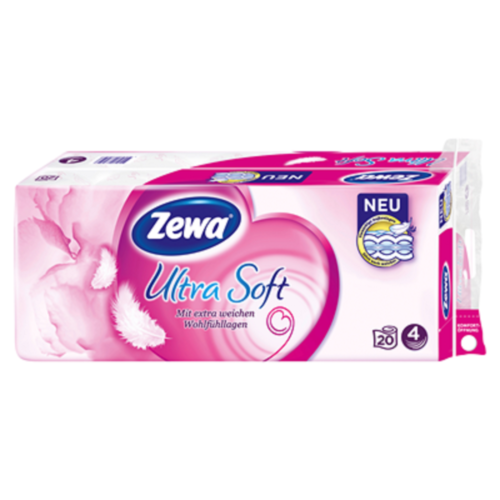 Zewa Topa weich Toilettenpapier Ultra Soft 4 lagig 20x150 Blatt Klopapier